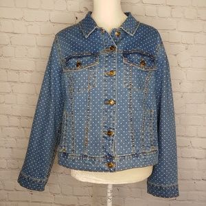 woman within jean jacket